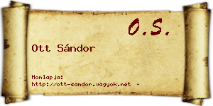 Ott Sándor névjegykártya